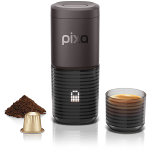 Wacaco® Pixapresso: Преносима електрическа кафемашина с цифров дисплей за капсули и смляно кафе.